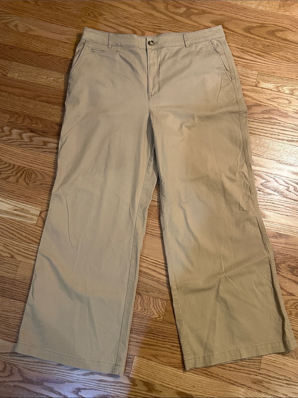 LOFT Khaki Wide-Leg Monroe Pant